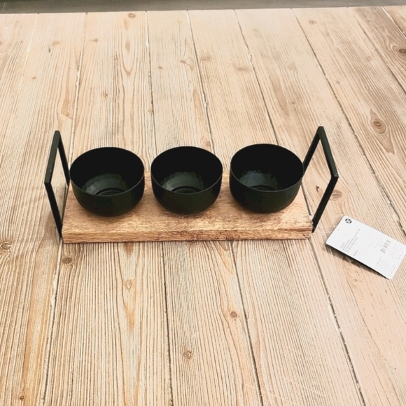 Industrial Metal & wood candle centerpiece - Picture 5 of 9